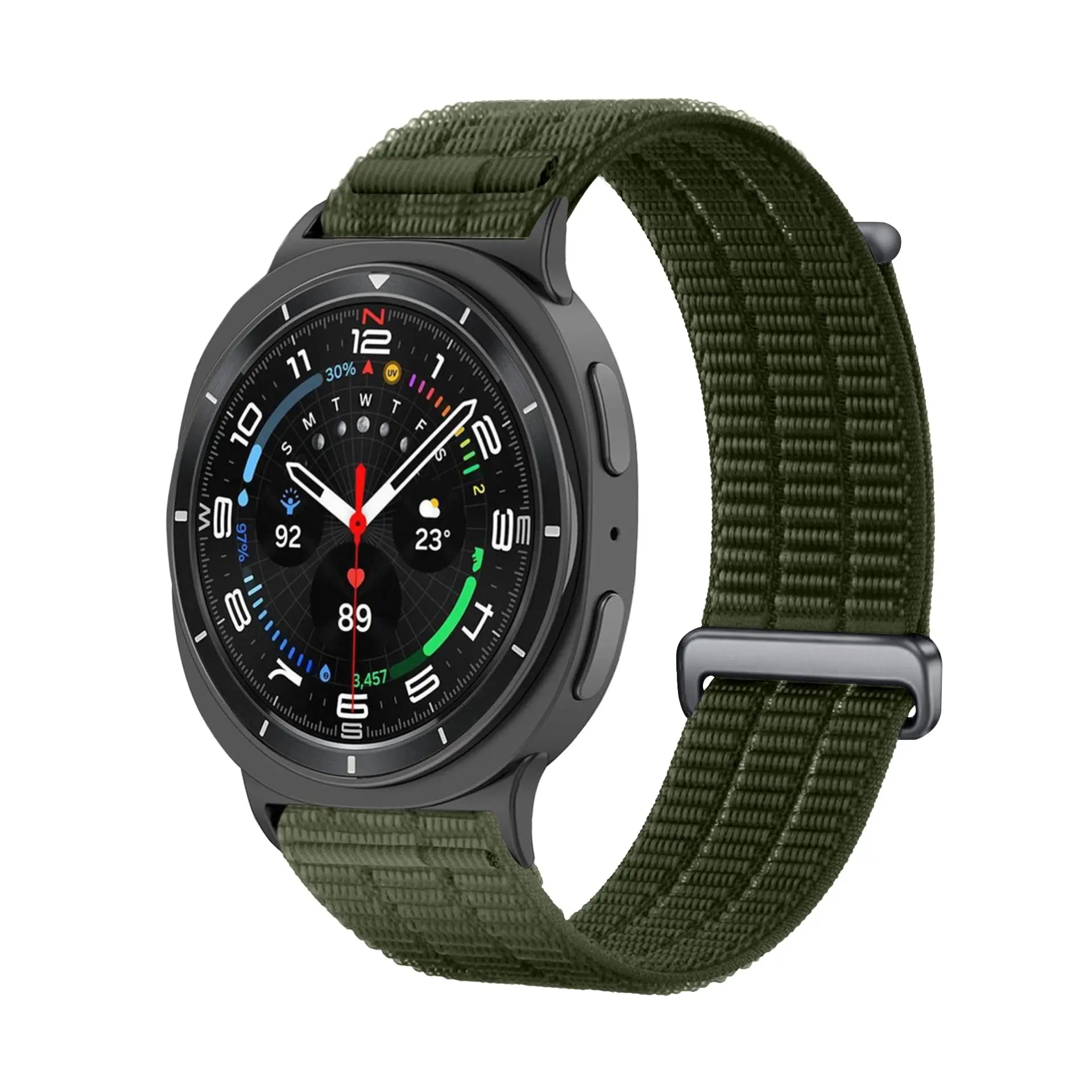 Bracelet nylon air Samsung Galaxy Watch 8 Classic (vert foncé)
