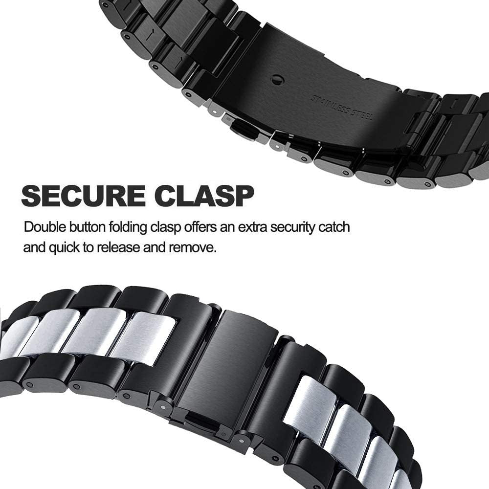 Bracelet acier inoxydable Amazfit Bip 6 (noir/argent)