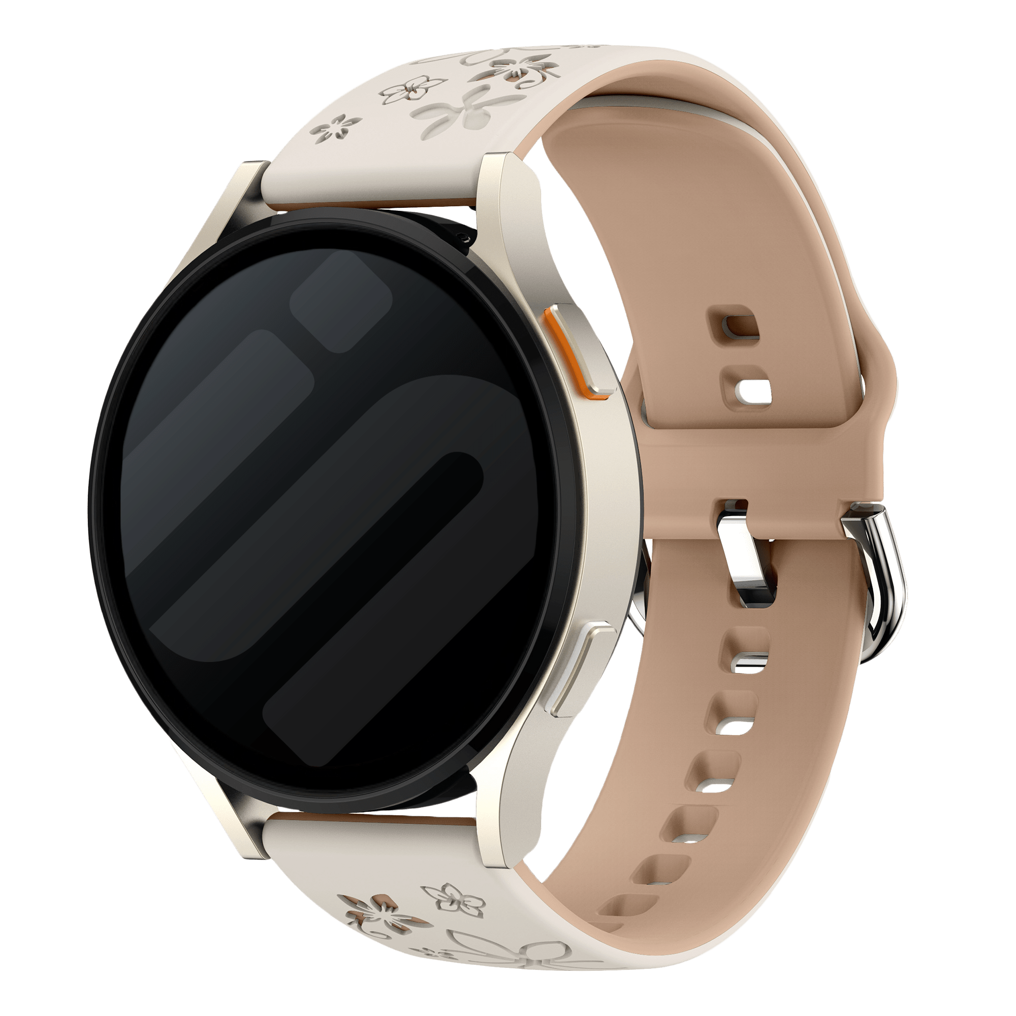 Coros Apex 42mm Flower Silicone Strap (Starlight/Beige)
