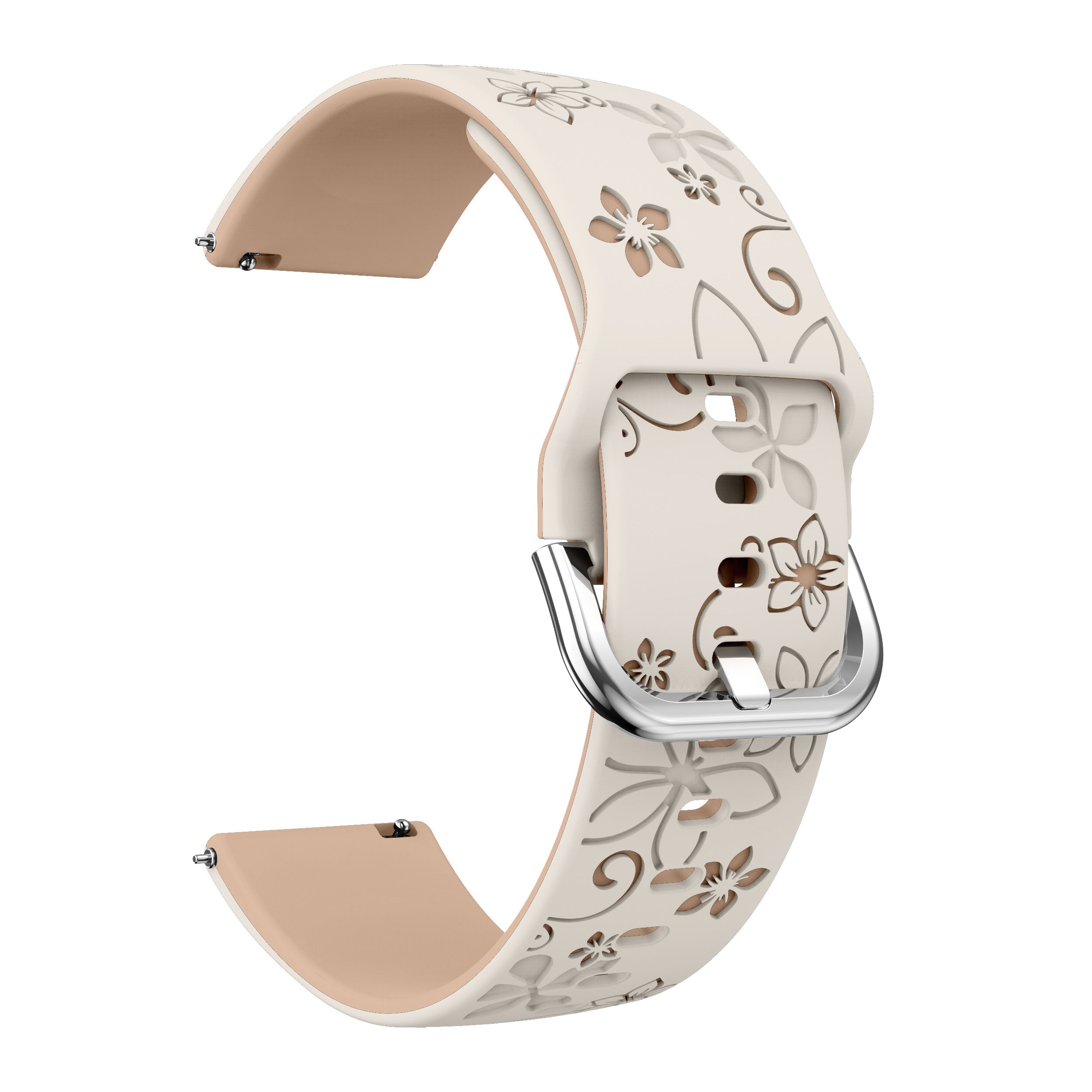 Huawei Watch GT 5 - 41mm Flower Silicone Strap (Starlight/Beige)