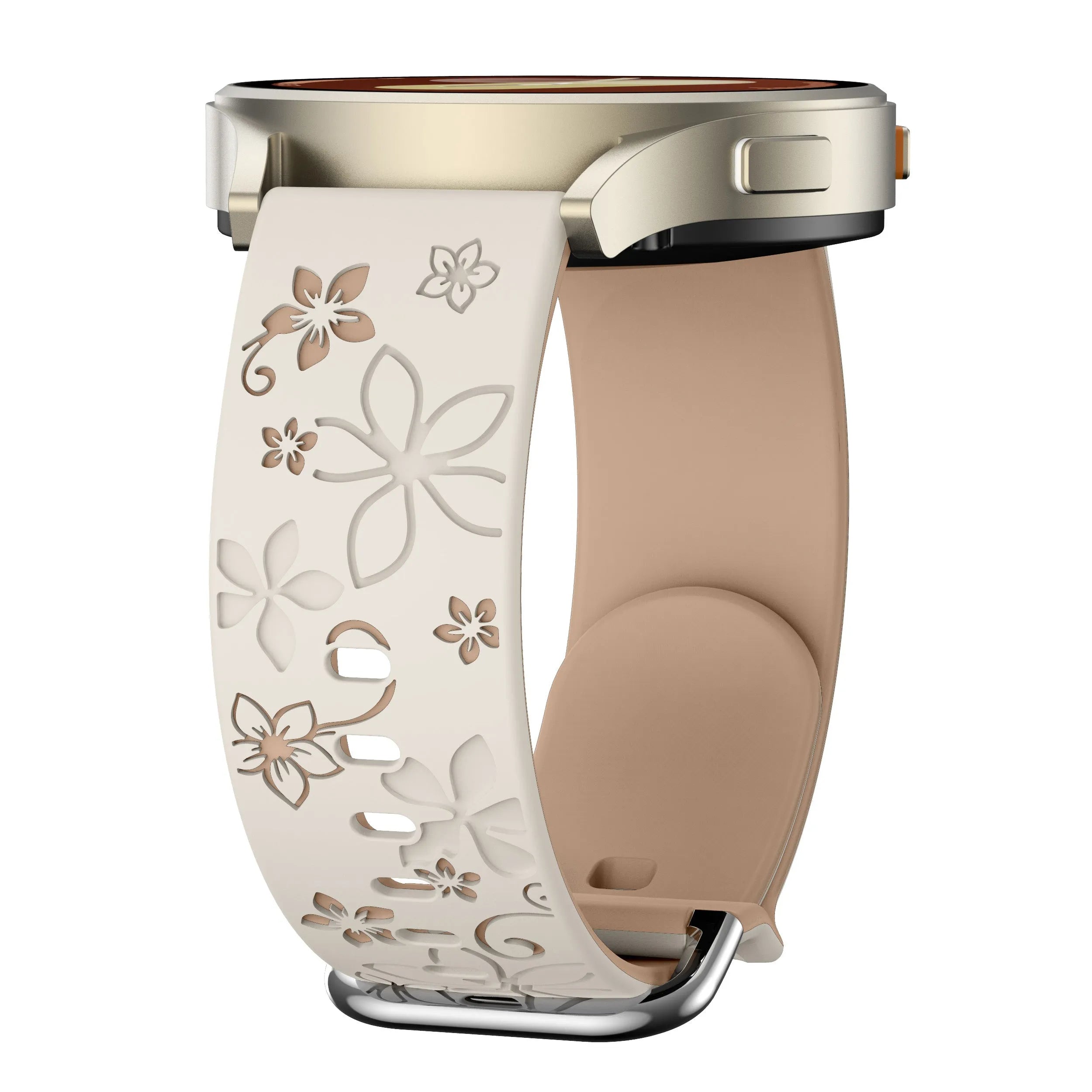 ICE Smart 2.0 Round 1.20 Flower Silicone Strap (Starlight/Beige)