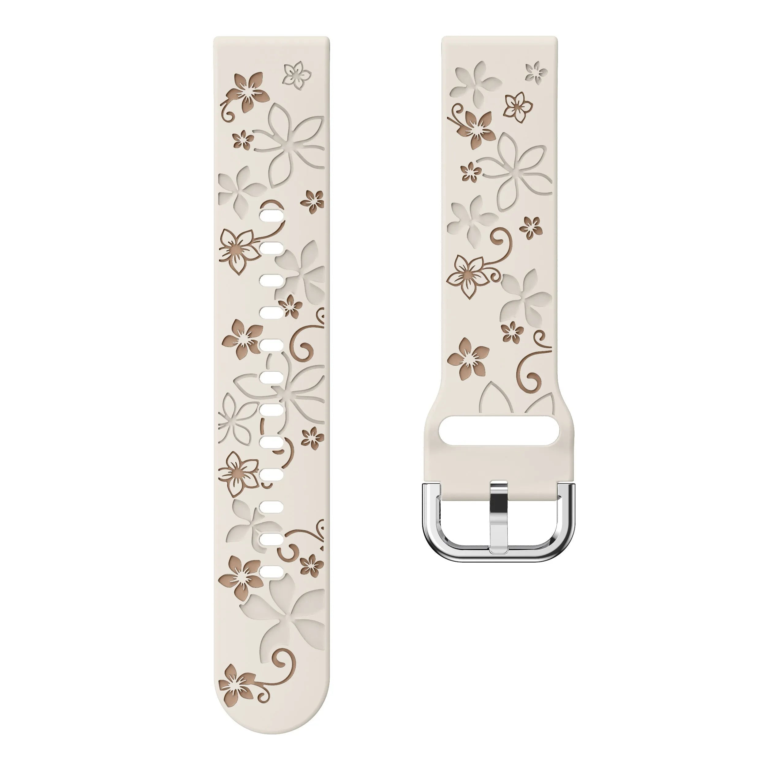 ICE Smart 2.0 Round 1.20 Flower Silicone Strap (Starlight/Beige)