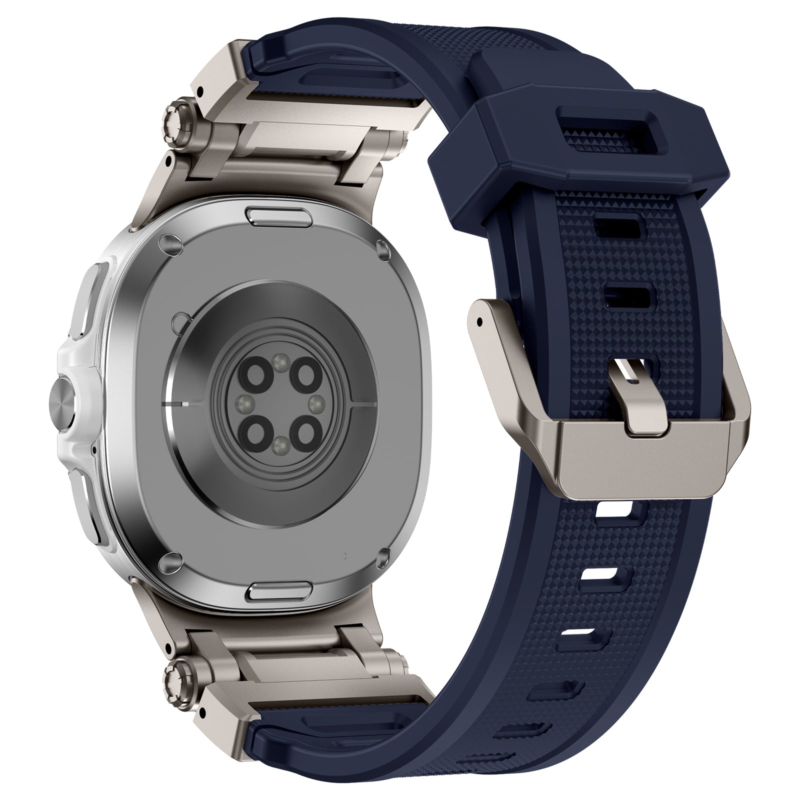 Samsung Galaxy Watch 8 Classic 'Explorer' Silicone Strap (Blue with Titanium)