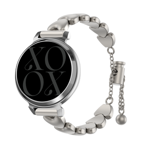 xoxo Wildhearts Pebble Round 2 - 14mm Steel Strap 'Hearts' (Starlight)
