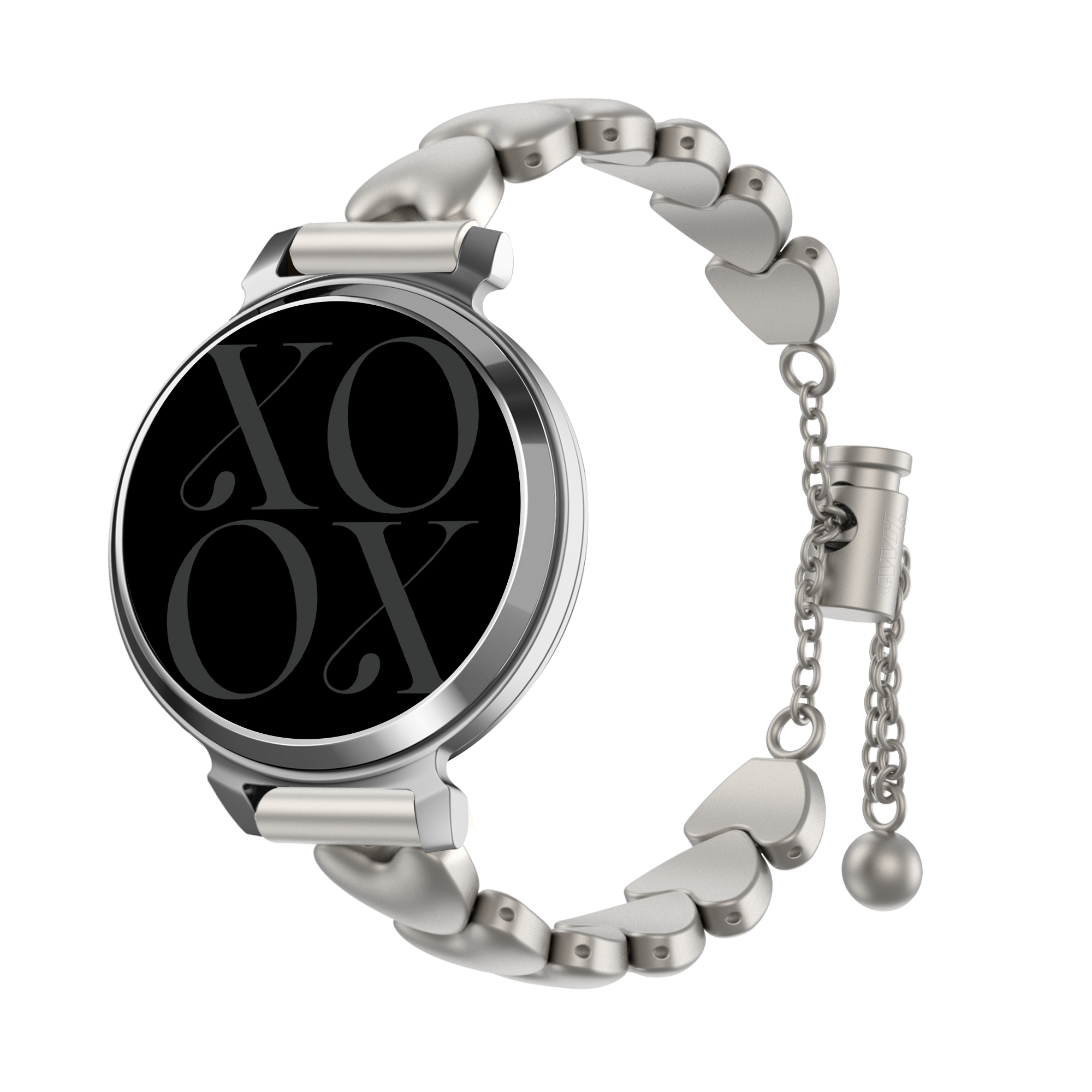 xoxo Wildhearts Pebble Round 2 - 14mm Steel Strap 'Hearts' (Starlight)