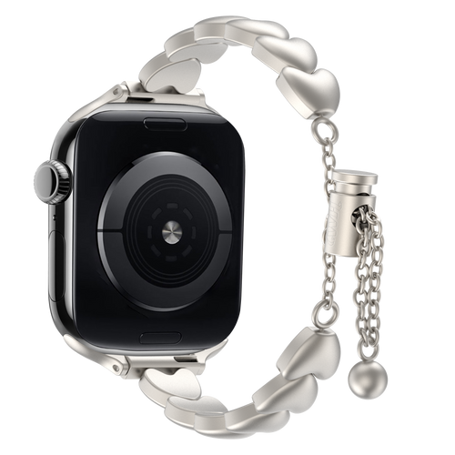 xoxo Wildhearts Apple Watch Steel Strap 'Hearts' (Starlight)