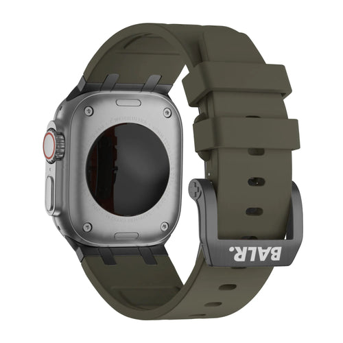 BALR. Apple Watch Ultra Liquid Silicone Strap (Brown/Black)