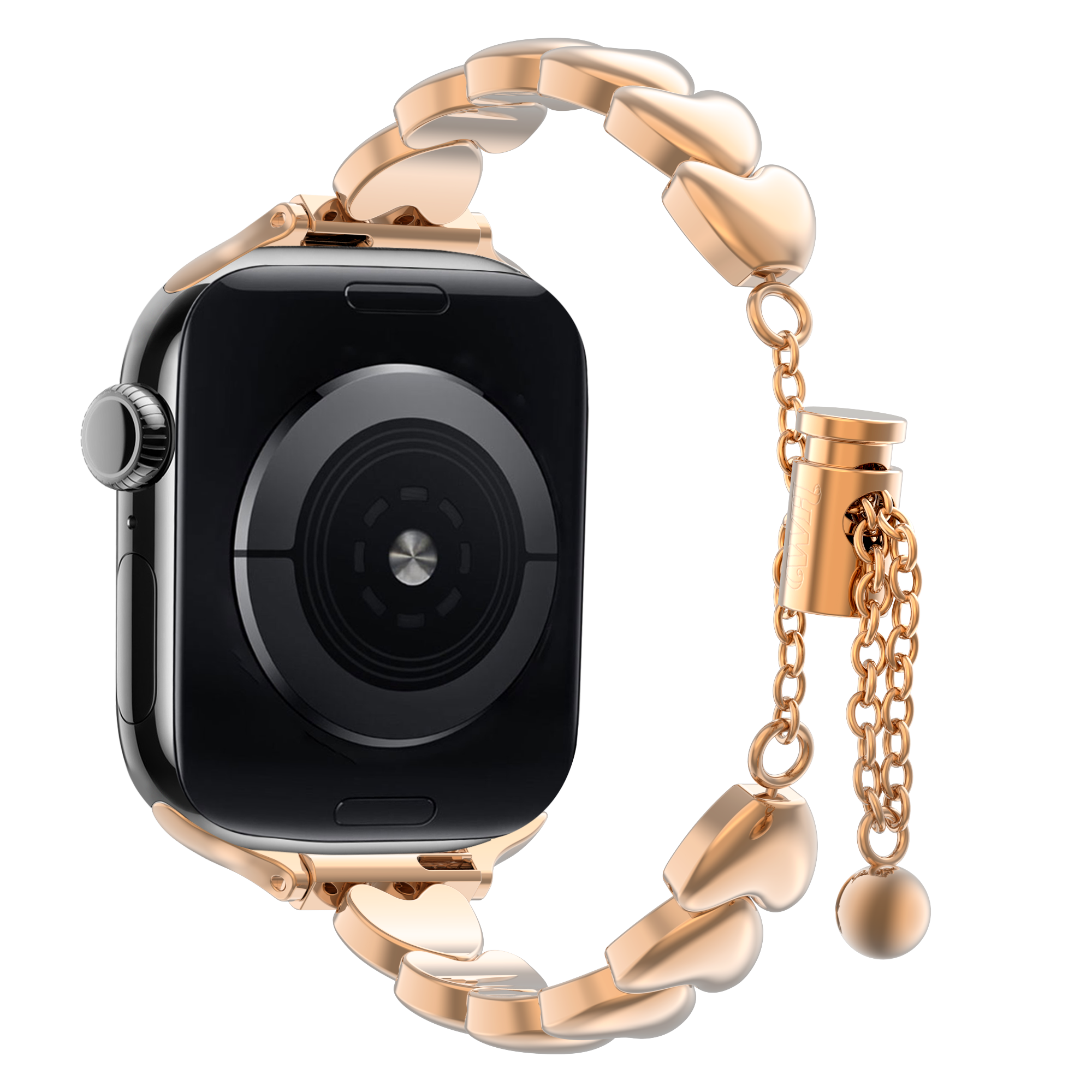 xoxo Wildhearts Bracelet acier 'hearts' Apple Watch (or rose)