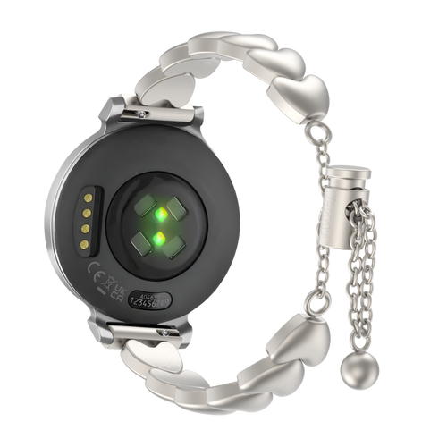 xoxo Wildhearts Pebble Round 2 - 14mm Steel Strap 'Hearts' (Starlight)