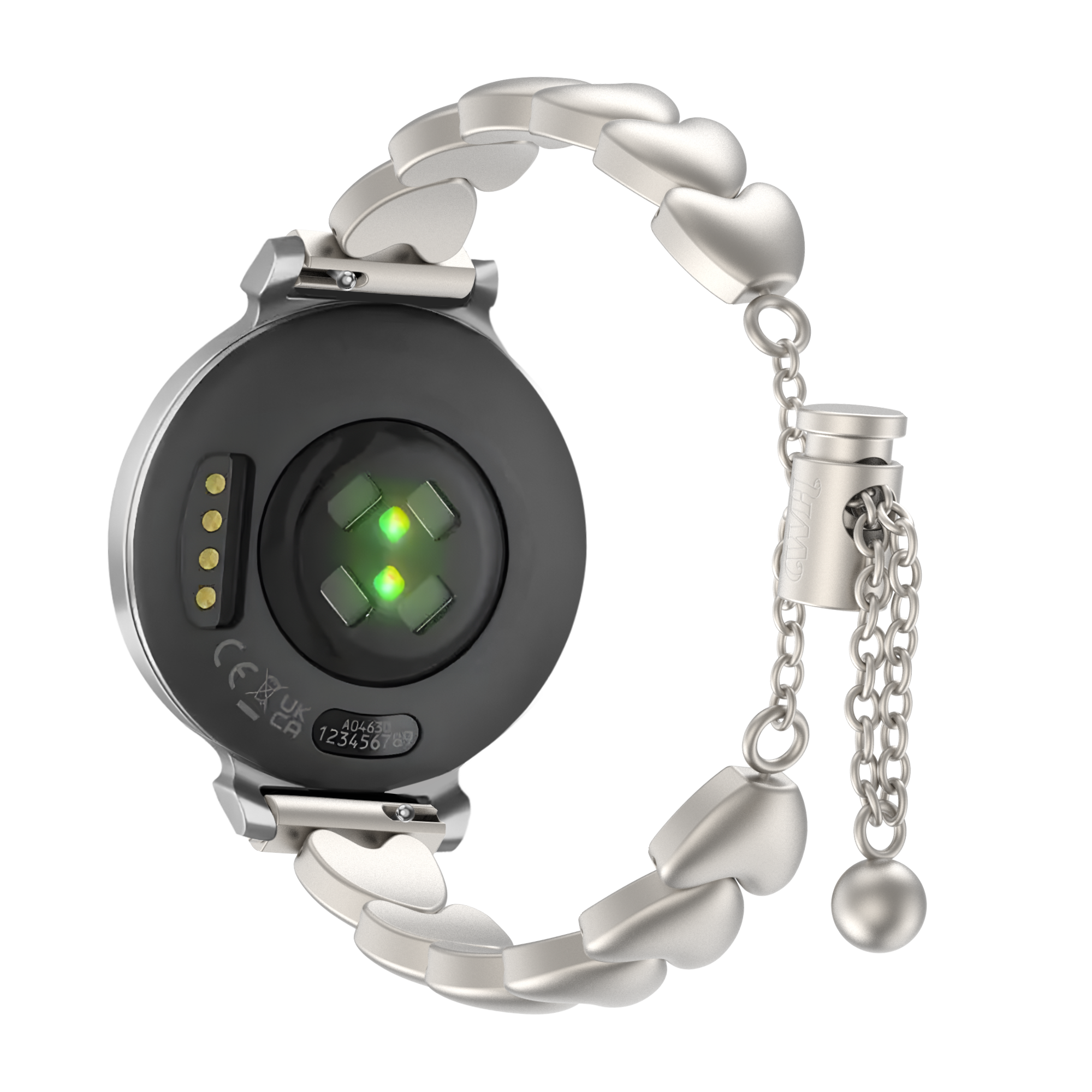 xoxo Wildhearts Pebble Round 2 - 14mm Steel Strap 'Hearts' (Starlight)