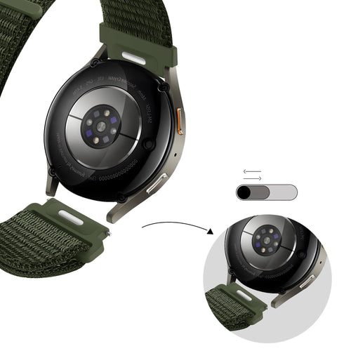 Bandz Huawei Watch 3 (Pro) Nylon Strap 'Easy Fit' (Green)
