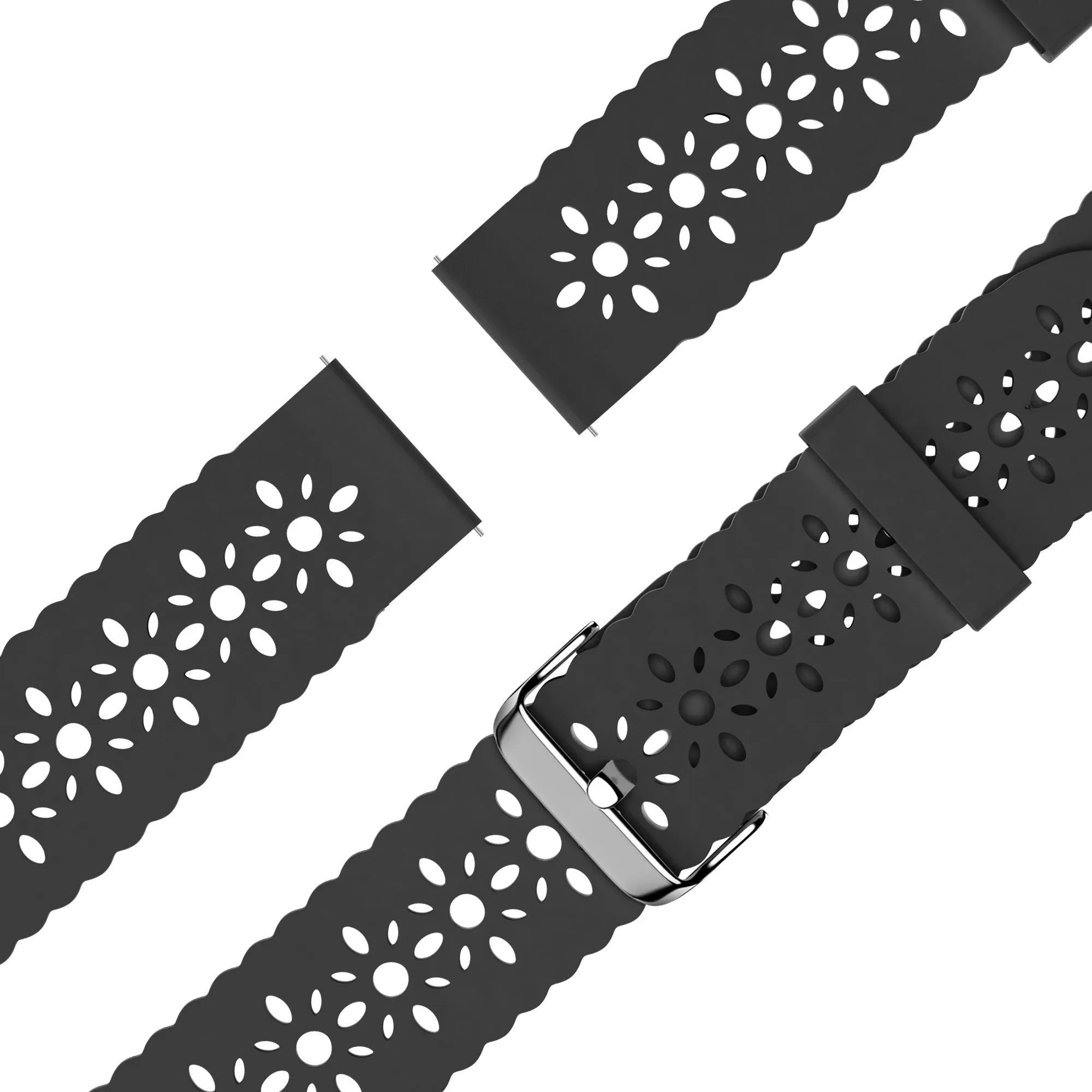 Bandz Levowatch Eve Patterned Silicone Strap (Black)