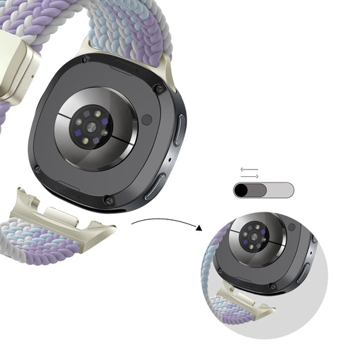 Bandz Bracelet tissé magnétique Samsung Galaxy Watch 8 Classic (violet mixte)