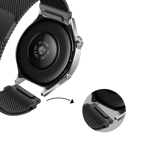 Bandz Bracelet milanais 'Easy Fit' Huawei Watch GT 7 Pro (noir)