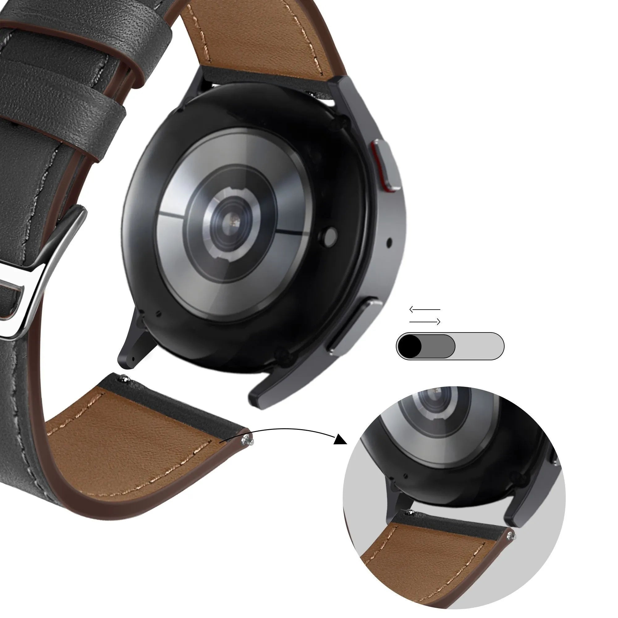 Bandz Coros Apex 42mm Leather Strap 'Deluxe' (Black)