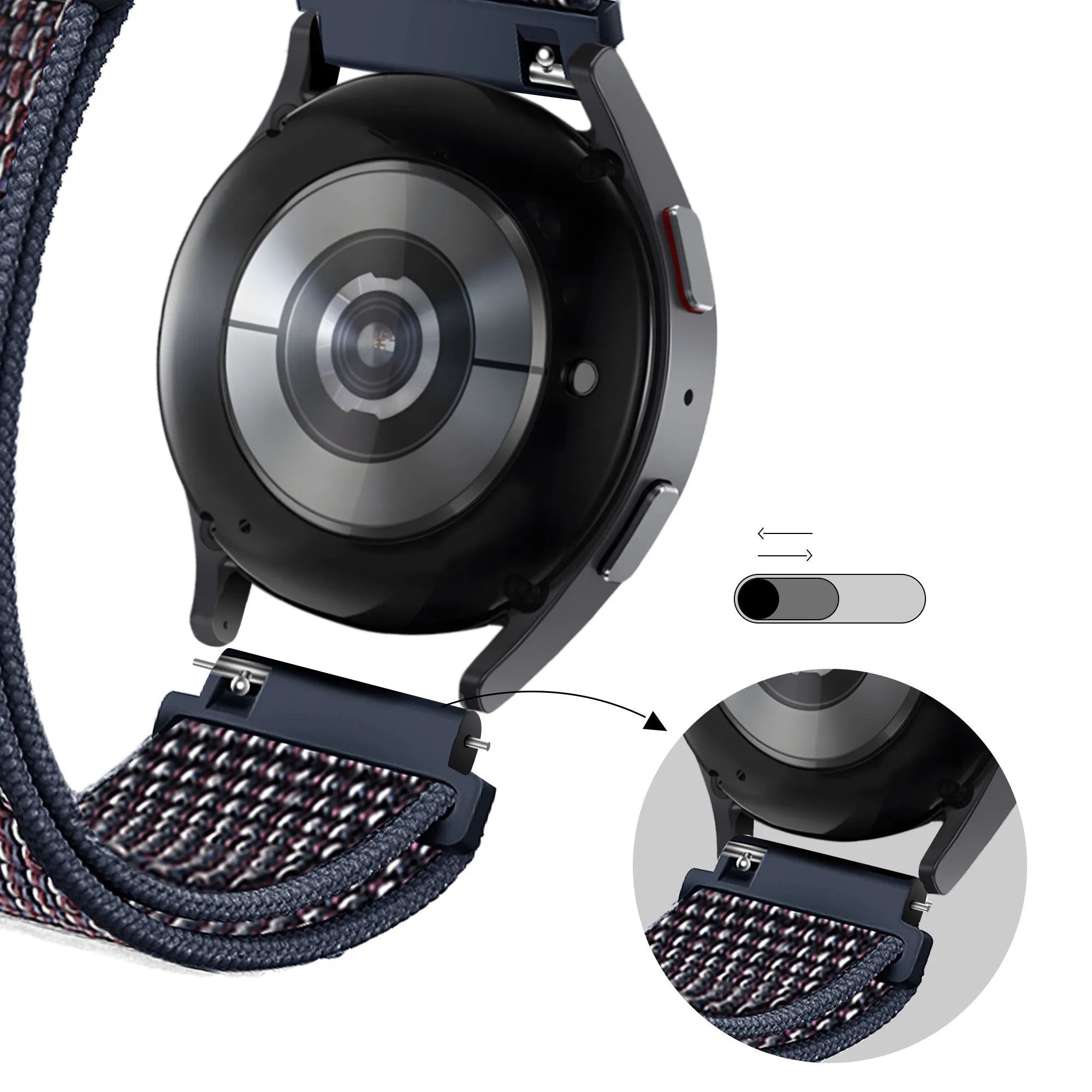 Bandz Bracelet nylon Loop Amazfit Balance 2 (bleu indigo)