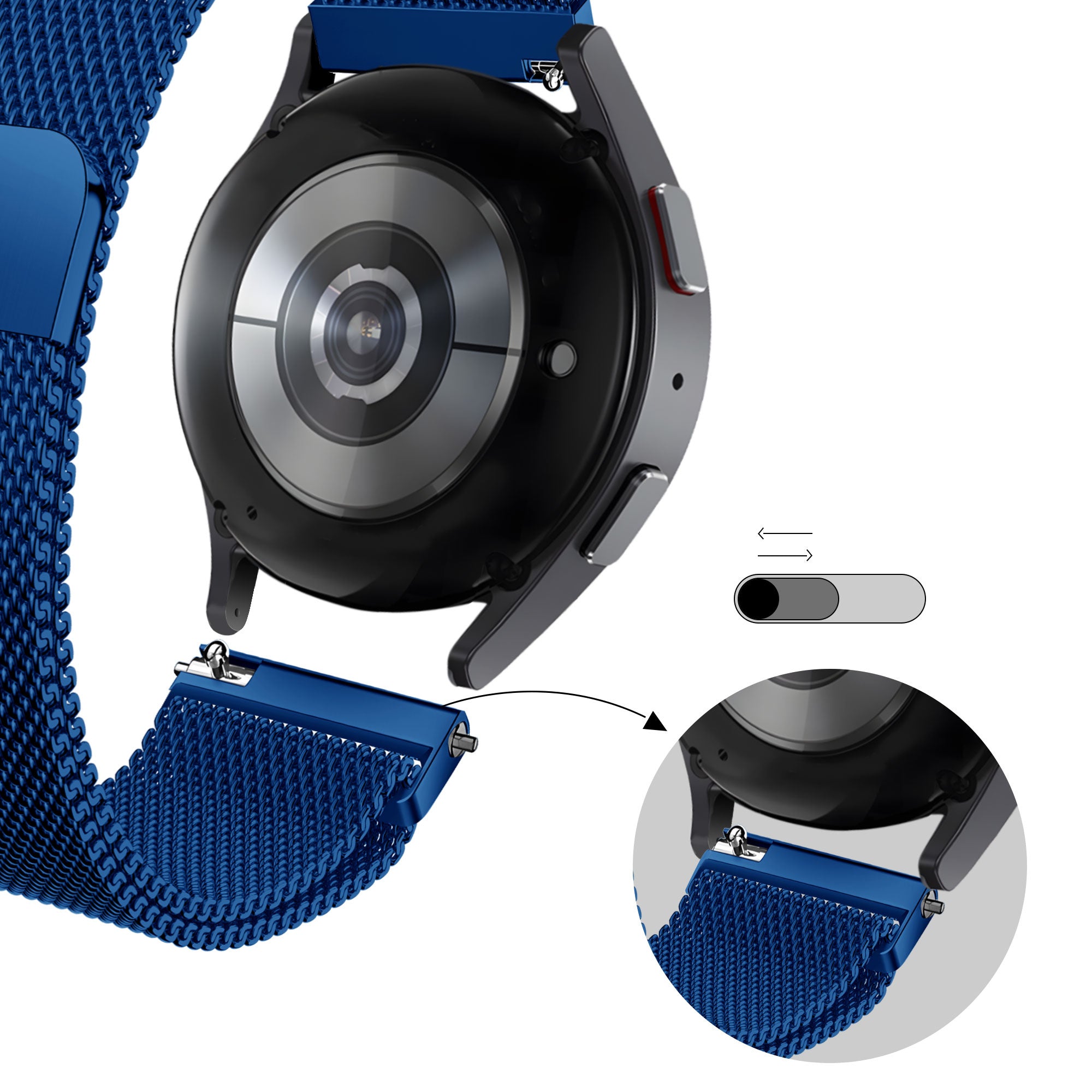 Bandz Bracelet milanais Garmin Venu (bleu)