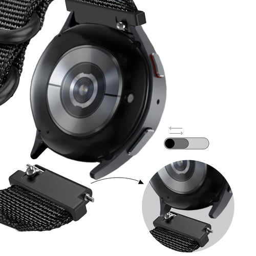 Bandz Bracelet nylon avec boucle Huawei Watch GT 5 Pro 46mm (noir)