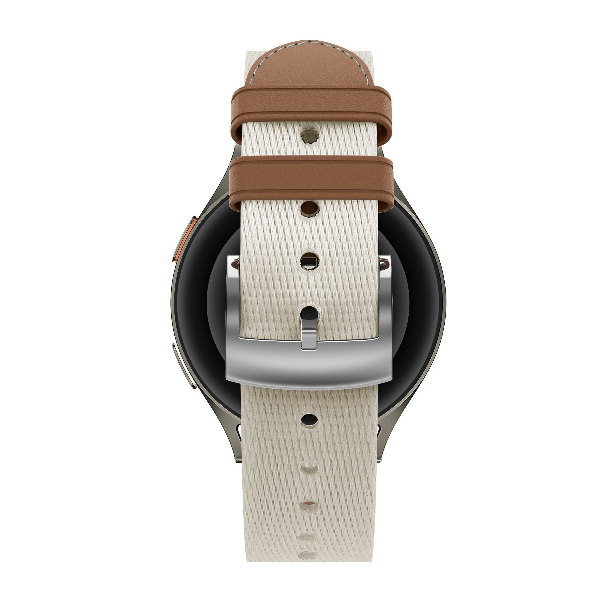 Bandz Bracelet cuir hybride 'Easy Fit' Withings ScanWatch Light (beige/marron)