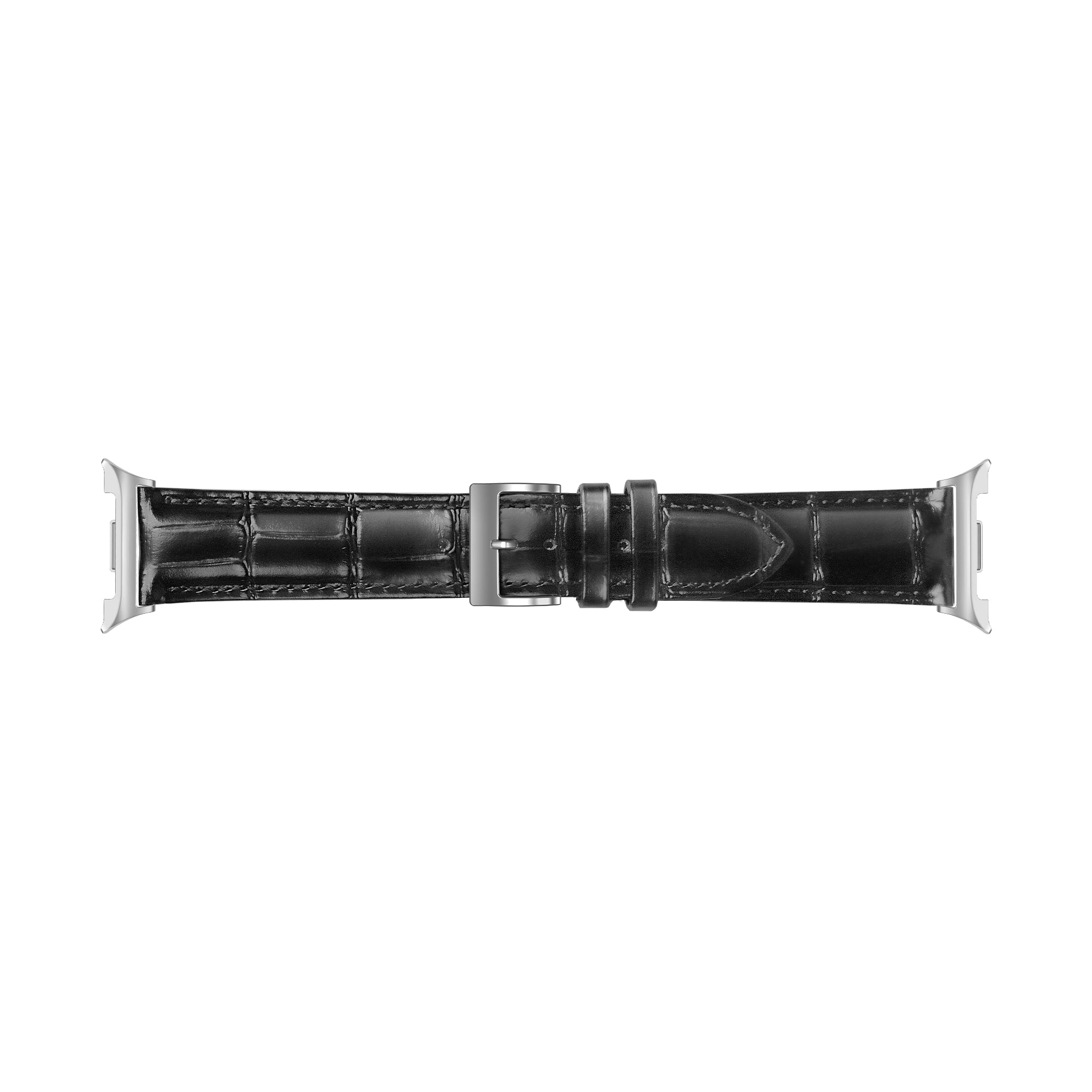 Bracelet cuir cocodrile Samsung Galaxy Watch 8 - 44mm (noir)