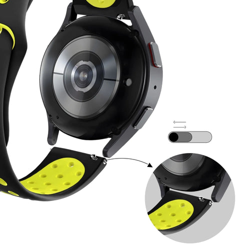 Bandz Bracelet sport 'Deluxe' Levowatch Tiny (noir/jaune)