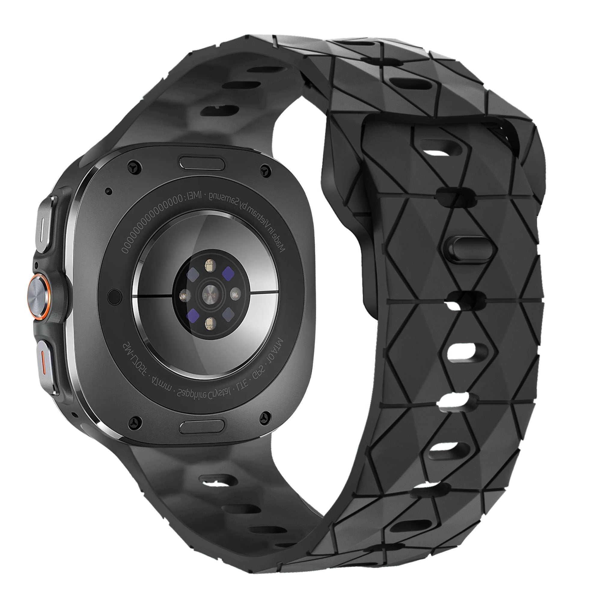 Bandz Bracelet silicone 'Hexagons' Samsung Galaxy Watch Ultra (noir)