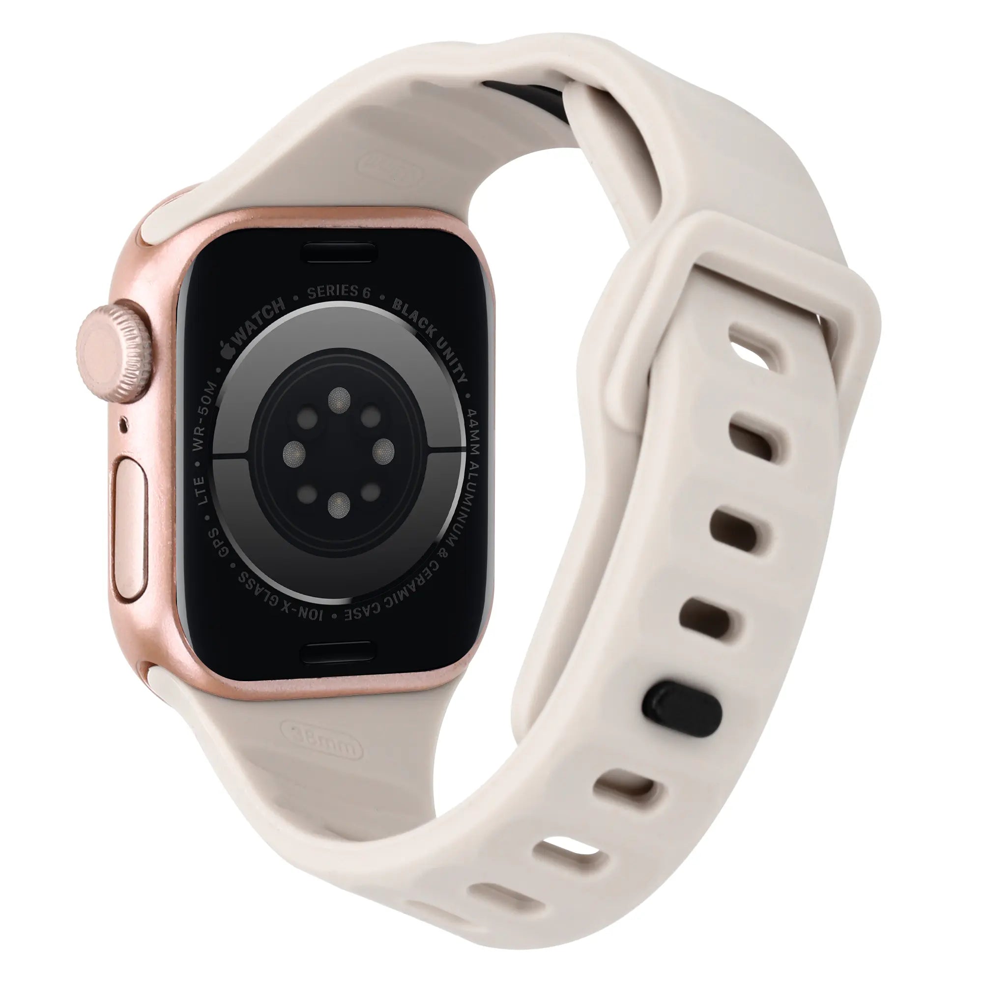 Bracelet sport tilted Apple Watch (lumière stellaire)