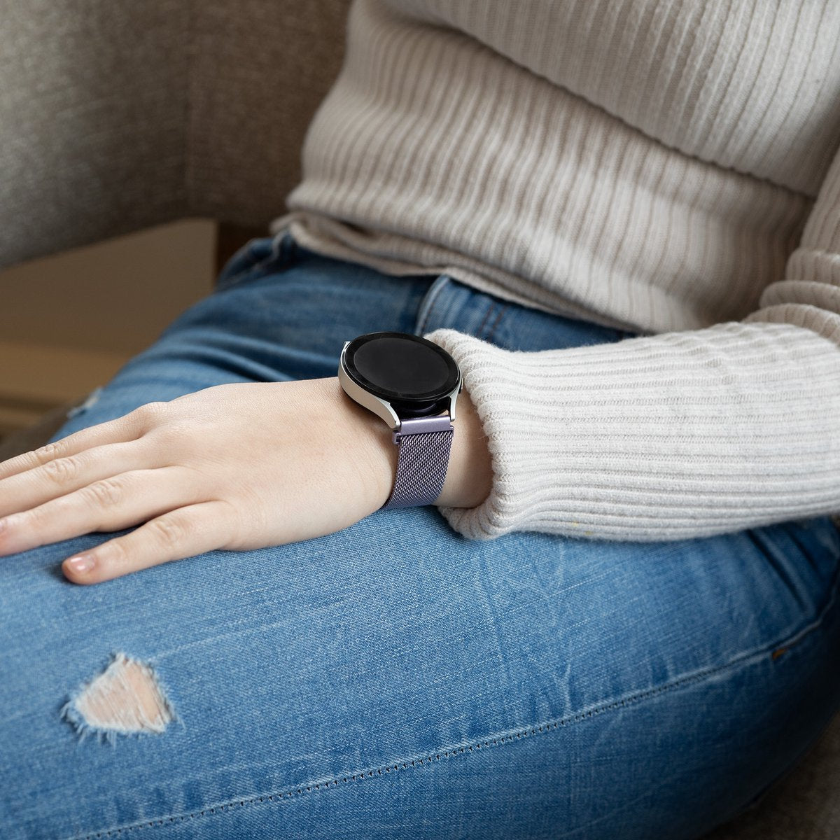 Bracelet Milanais Samsung Galaxy Watch 7 - 40mm (violet clair)