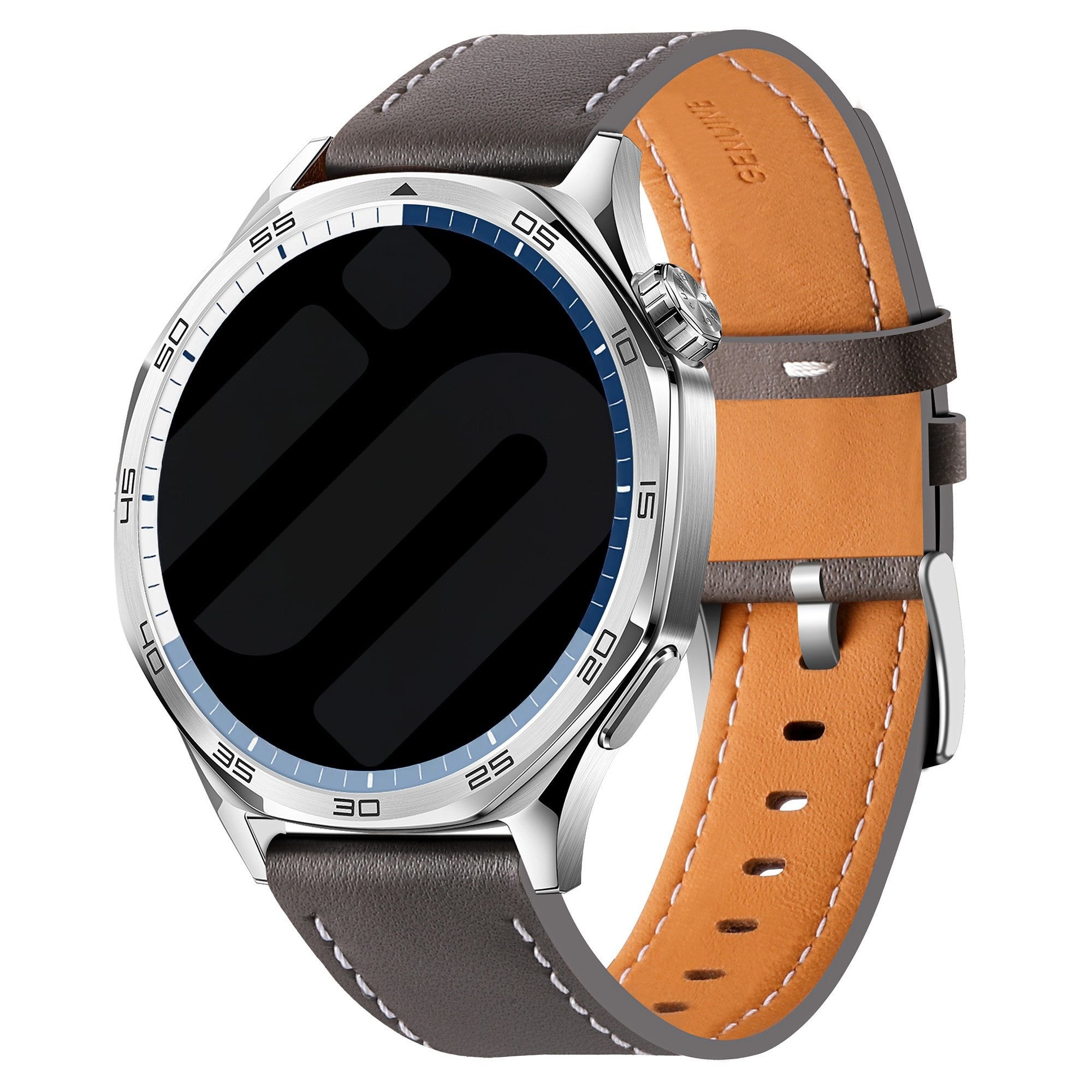 Huawei Watch 4 (Pro) 'One Push' Leather Strap (Grey)