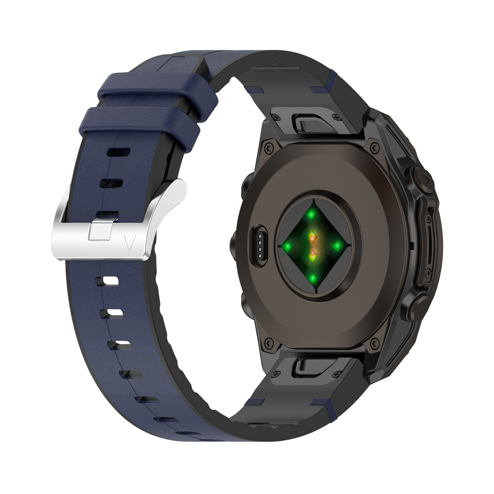 Bracelet cuir hybride Garmin Fenix 8 Pro - 51mm (bleu)