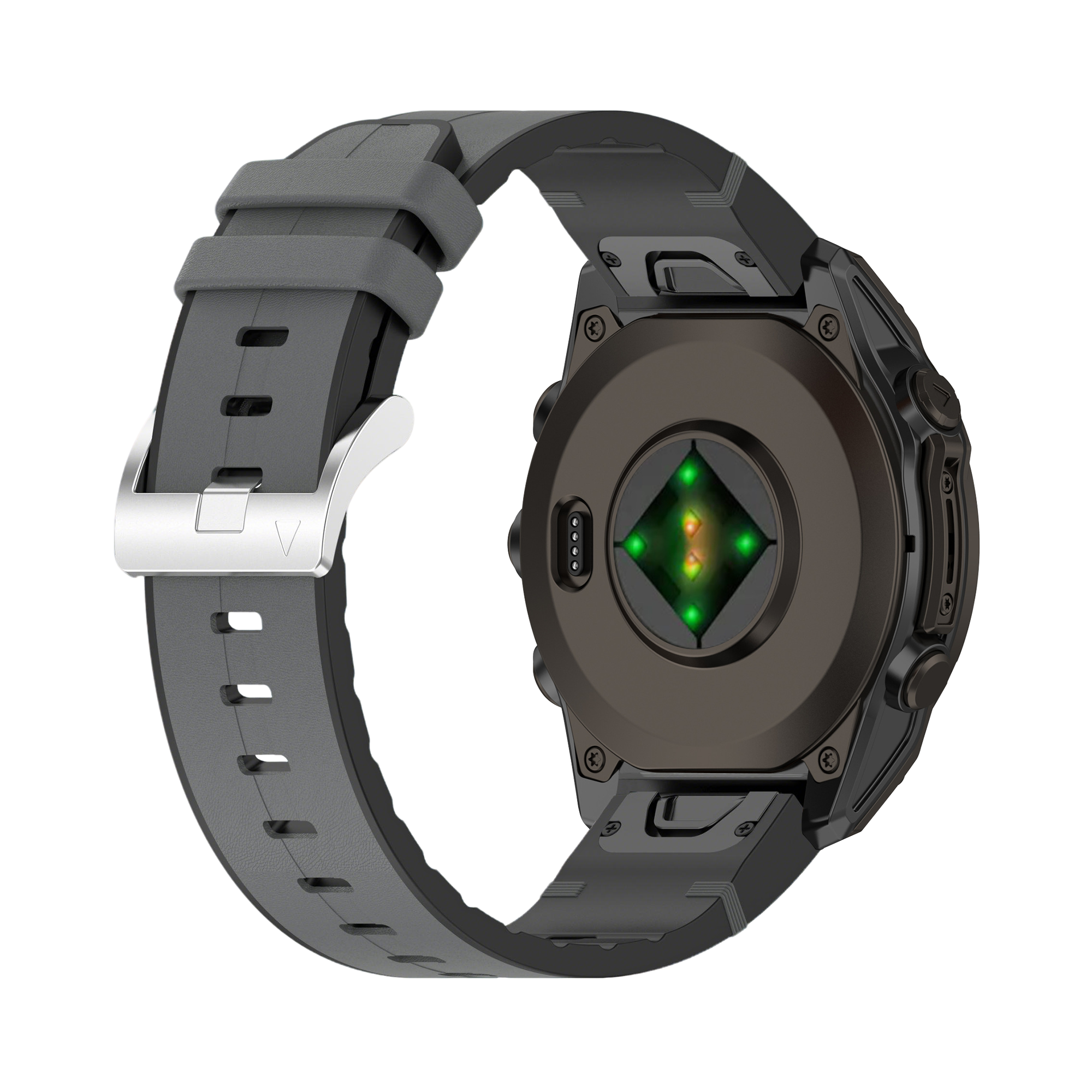 Bracelet cuir hybride Garmin Fenix 8 Pro - 51mm (gris)