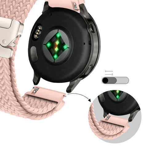Bandz Bracelet tressé 'Parachute' Garmin Forerunner 255s (rose)