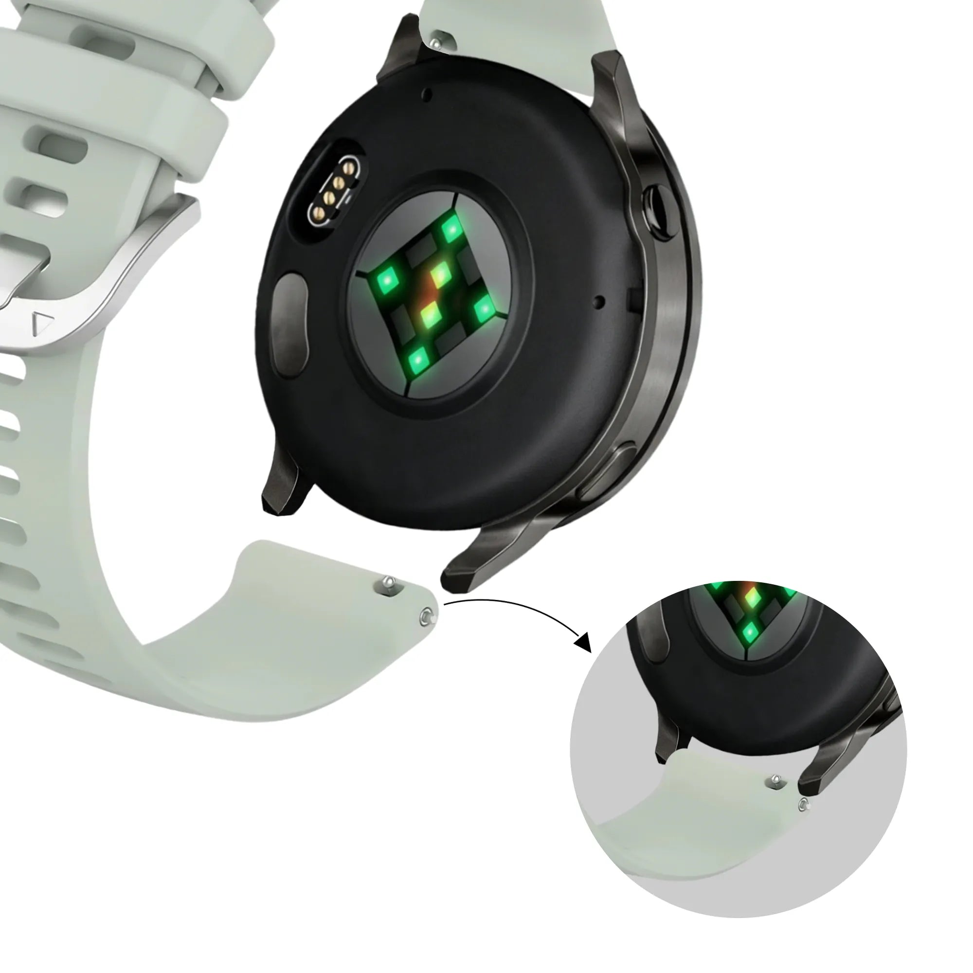 Bandz Bracelet silicone 'Classic' Garmin Venu 4 - 41mm (vert clair)
