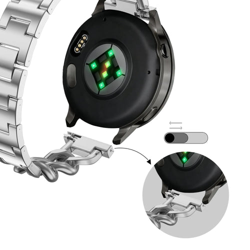 Bandz Bracelet métal 'Chaînes' Garmin Forerunner 255s (argent)