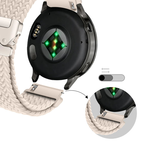 Bandz Bracelet tressé 'Parachute' Garmin Venu 4 - 41mm (lumière stellaire)