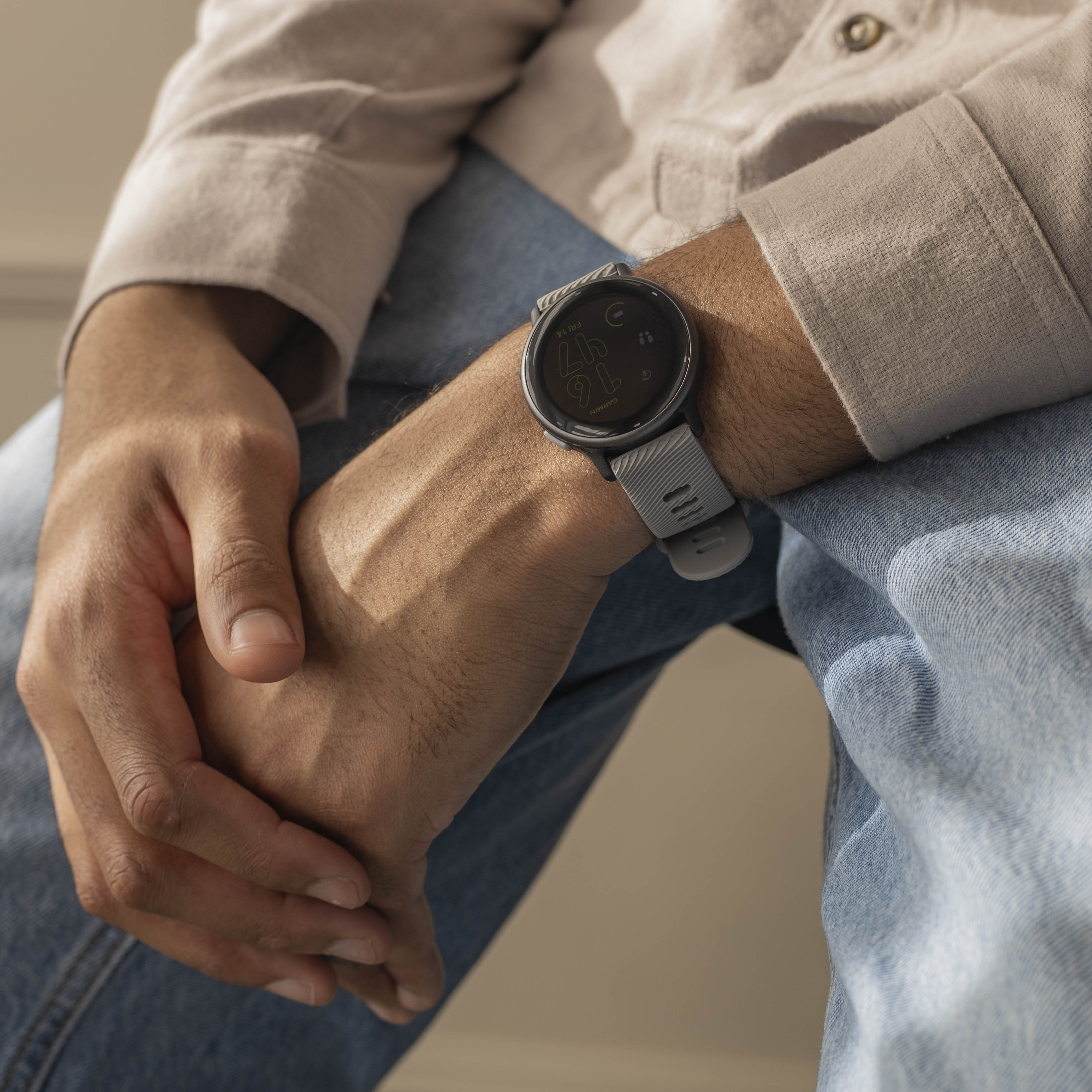 Bracelet silicone Garmin Forerunner 245 (gris clair)