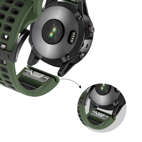 Bandz Bracelet sport avec boucle Garmin Forerunner 965 (verte/noir)