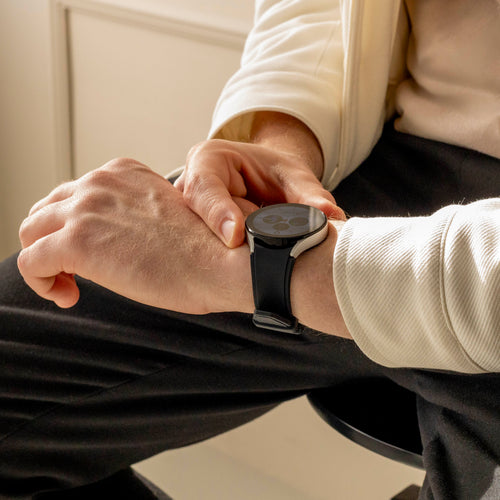 Bracelet silicone 'perfect fit' Samsung Galaxy Watch 7 - 44mm (noir)