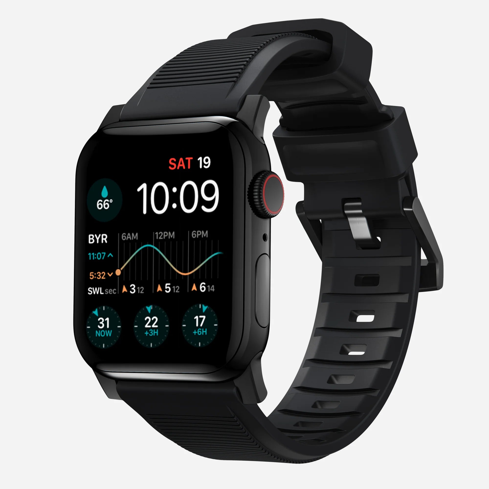 Nomad Bracelet de silicone résistant Apple Watch (noir)