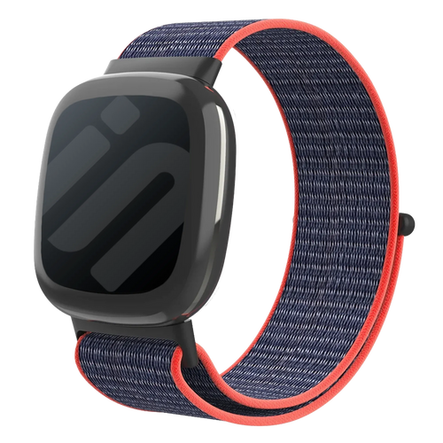 Bracelet nylon Fitbit Versa 4 (rose/indigo)