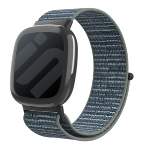 Bracelet nylon Fitbit Versa 4 (gris/vert)