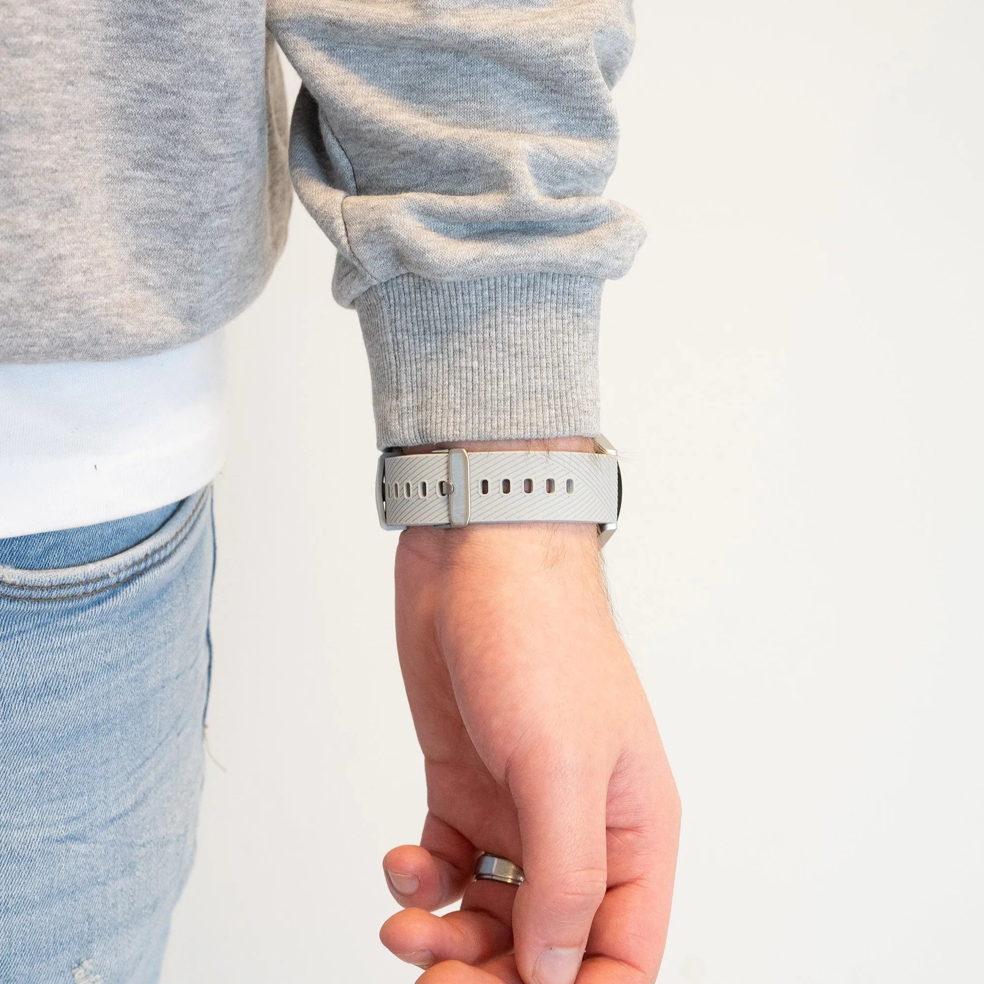 Bandz Bracelet silicone 'Deluxe' Levowatch Tiny (gris)