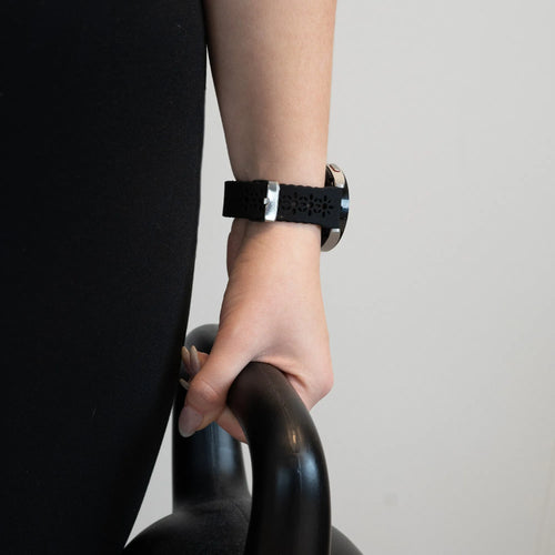 Bandz Levowatch Eve Patterned Silicone Strap (Black)