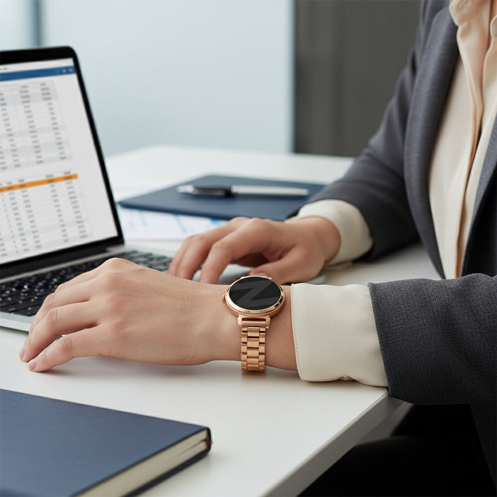 Bandz Zenwatch Lily Steel Strap 'Classic' (Rose Gold)
