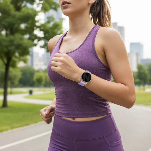 Bandz Pebble Round 2 - 14mm Milanese Loop Strap (Light Purple)