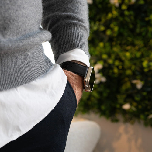 Bandz Bracelet cuir 'Classique' Apple Watch (noir)