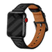 Bracelet cuir vissé Apple Watch (noir)