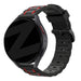 Bandz Bracelet sport rayé Honor Watch 4 Pro (noir/rouge)