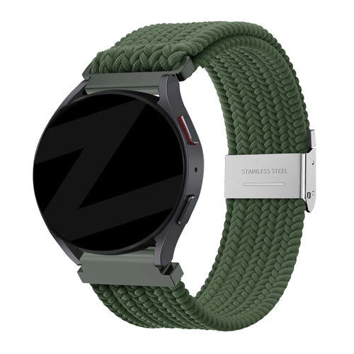 Bandz Bracelet nylon tressé Amazfit Bip 6 (vert olive)