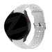 Bandz Samsung Galaxy Watch Active Silicone Strap with Cutouts (White)